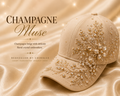 champagne beige with delicate floral crystal embroidery